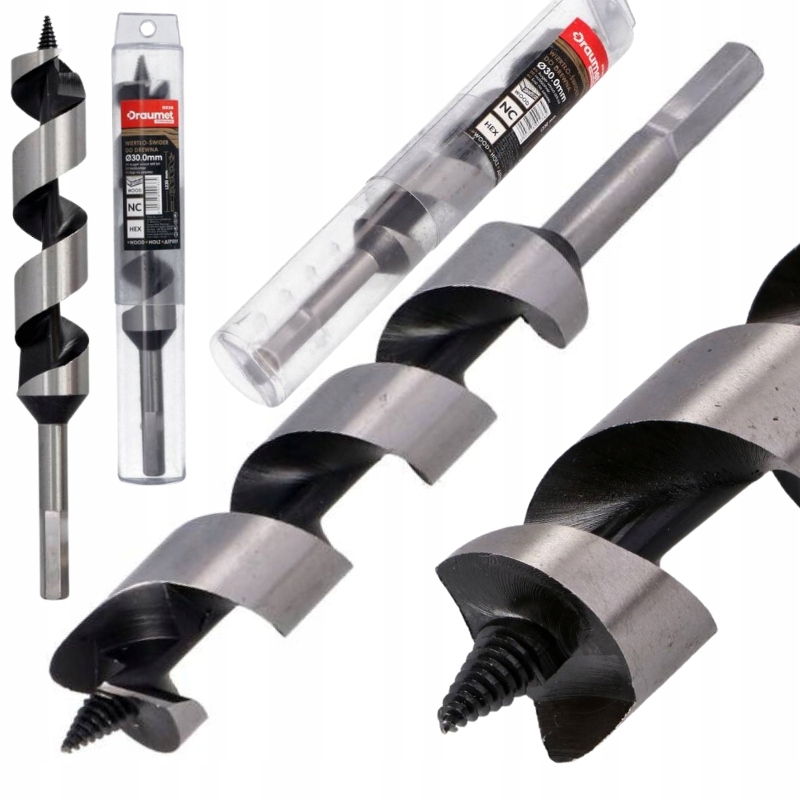 WIERTŁO DO DREWNA ŚWIDER 30 X 230 mm HSS DRAUMET PREMIUM