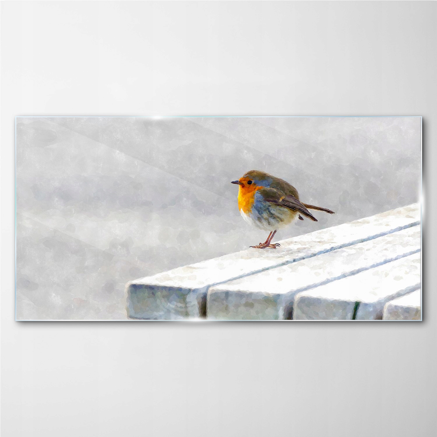 

Foto-obraz szklany Zwierzę ptak śnieg 140x70 cm