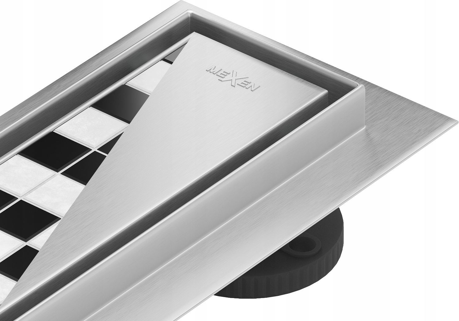 MEXEN 2w1 ODPŁYW LINIOWY 100 CM NISKI STAL 304 DUŻA PRZEPUSTOWOŚĆ INOX