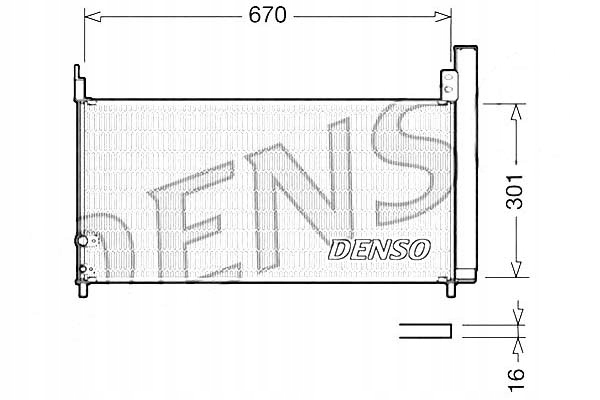 Denso DCN50037 конденсатор, радиатор кондиционера
