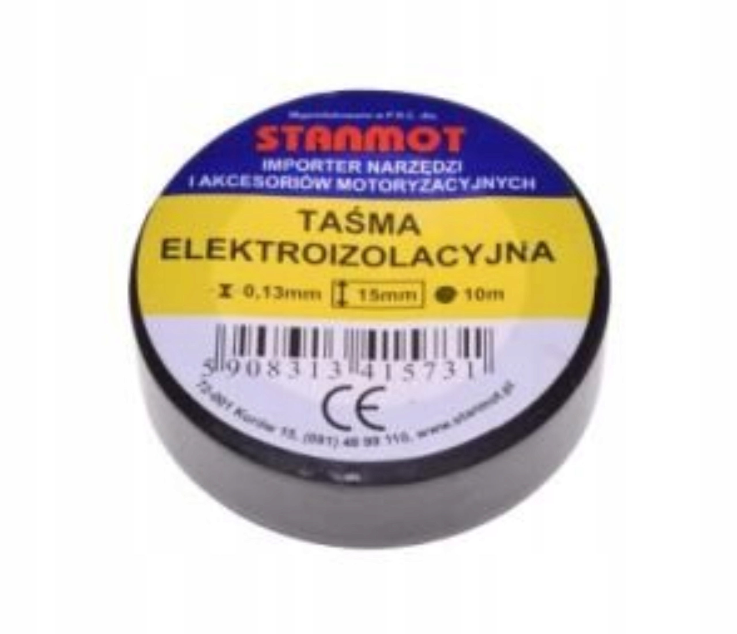 Taśma Izolacyjna Czarna 15mm x 10m x 0,13mm Instalacji Elektrycznej Wiązki