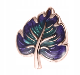Charms Pozlacený Barevný List Modrý List Leaf Rostlina Stříbro 925