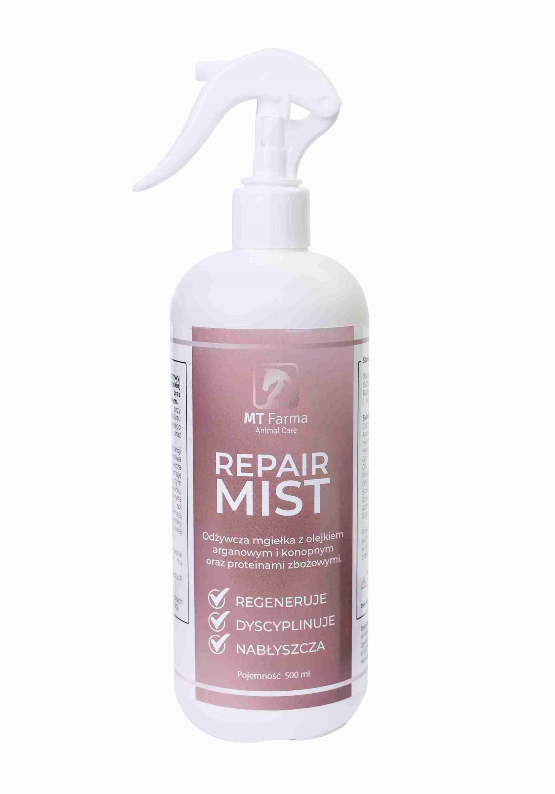 Odżywka do sierści dla koni Mt Farma RepairMist w sprayu 500ml