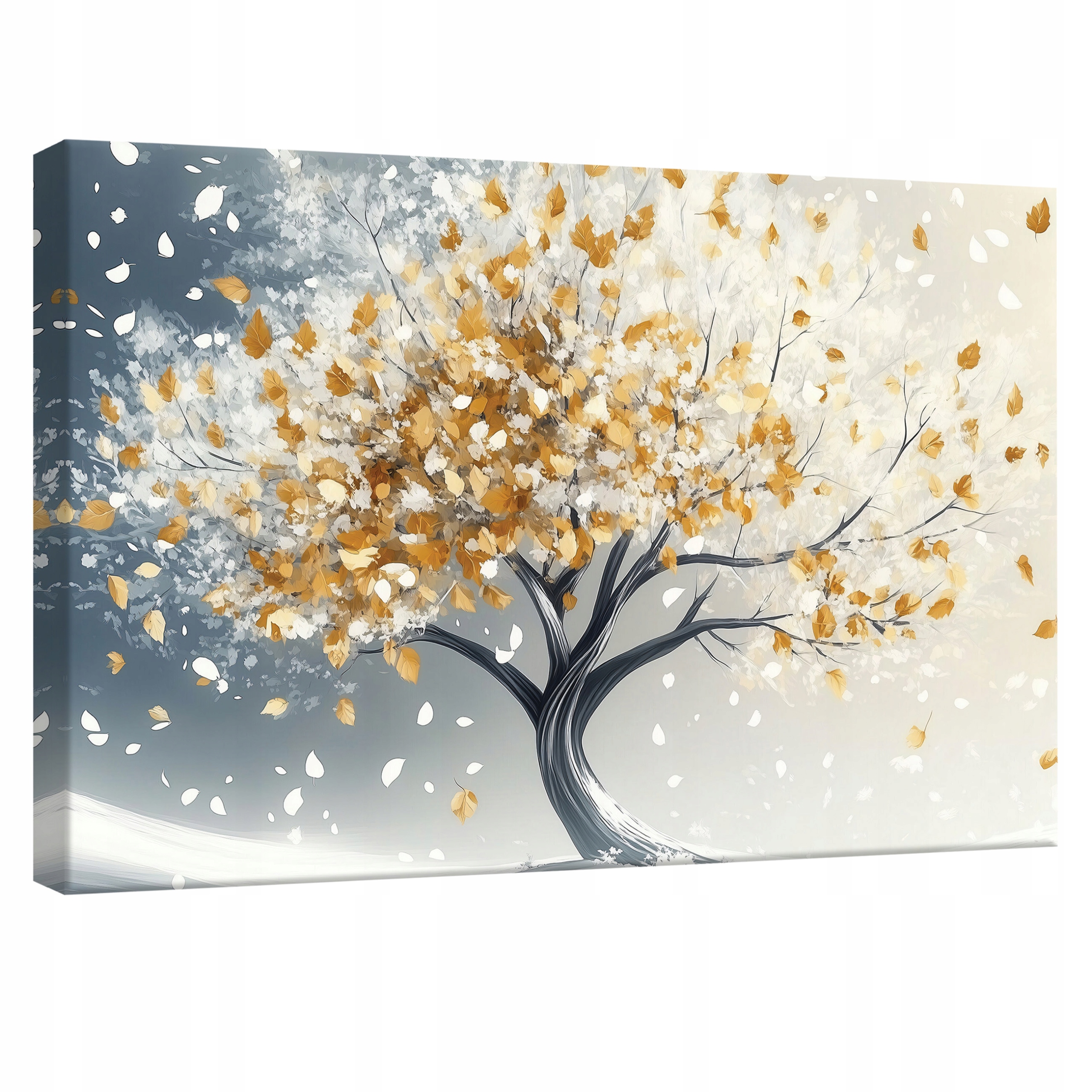 Obraz 120x80 Zlatý podzim první sníh příroda klid magie kontrast