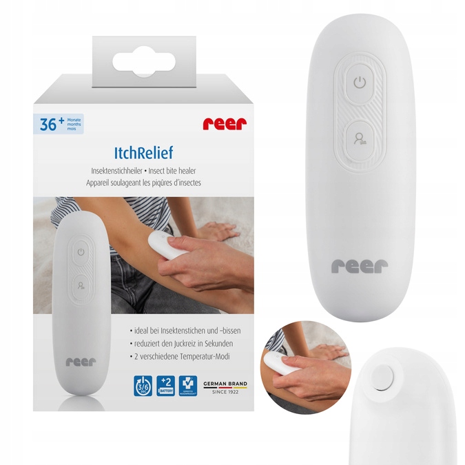 Zařízení pro zmírnění bodnutí hmyzími komáry teplem bez chemie Reer