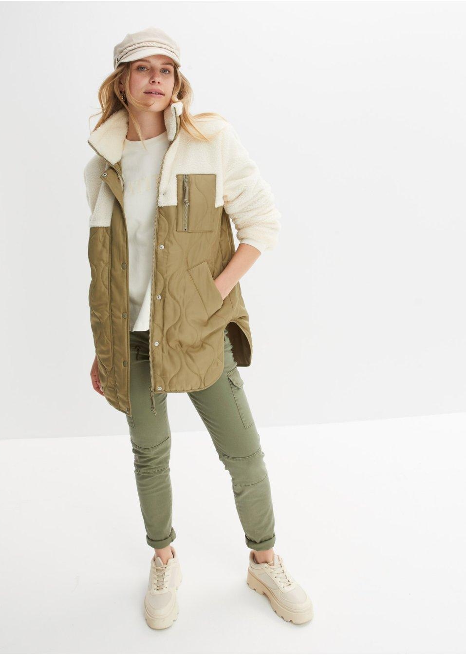 42 Bonprix KURTKA ZIMOWA DAMSKA Wzór dominujący bez wzoru