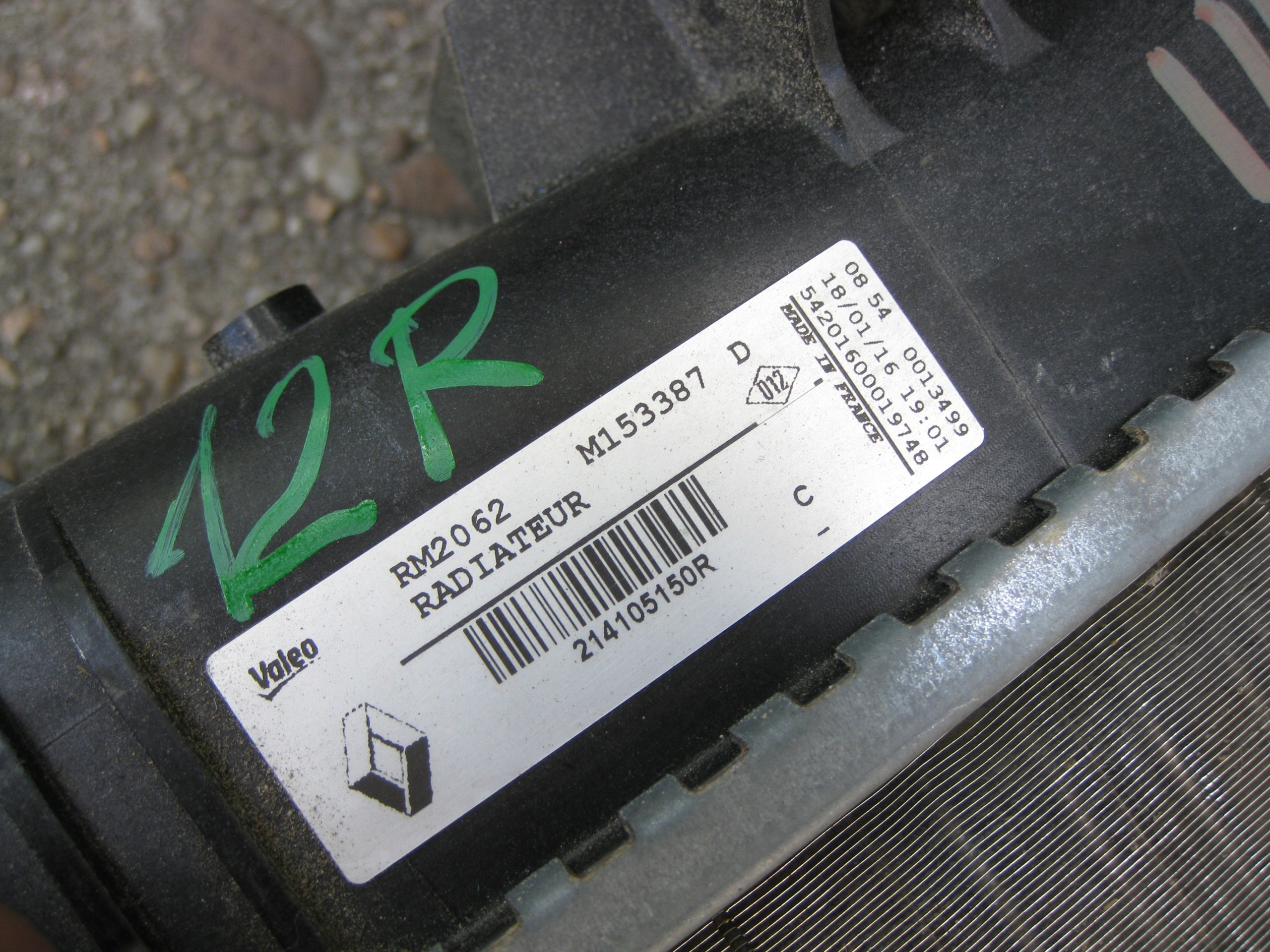RENAULT MEGANE III 2012R water cooler 214105150R