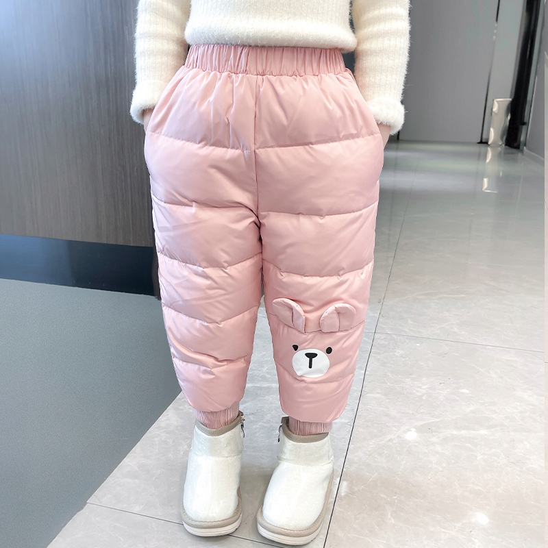 CIEPŁE GRUBE SPODNIE DRESOWE OCIEPLANE JOGGERY zimowe pikowane dziecięce Długość całkowita 70 cm