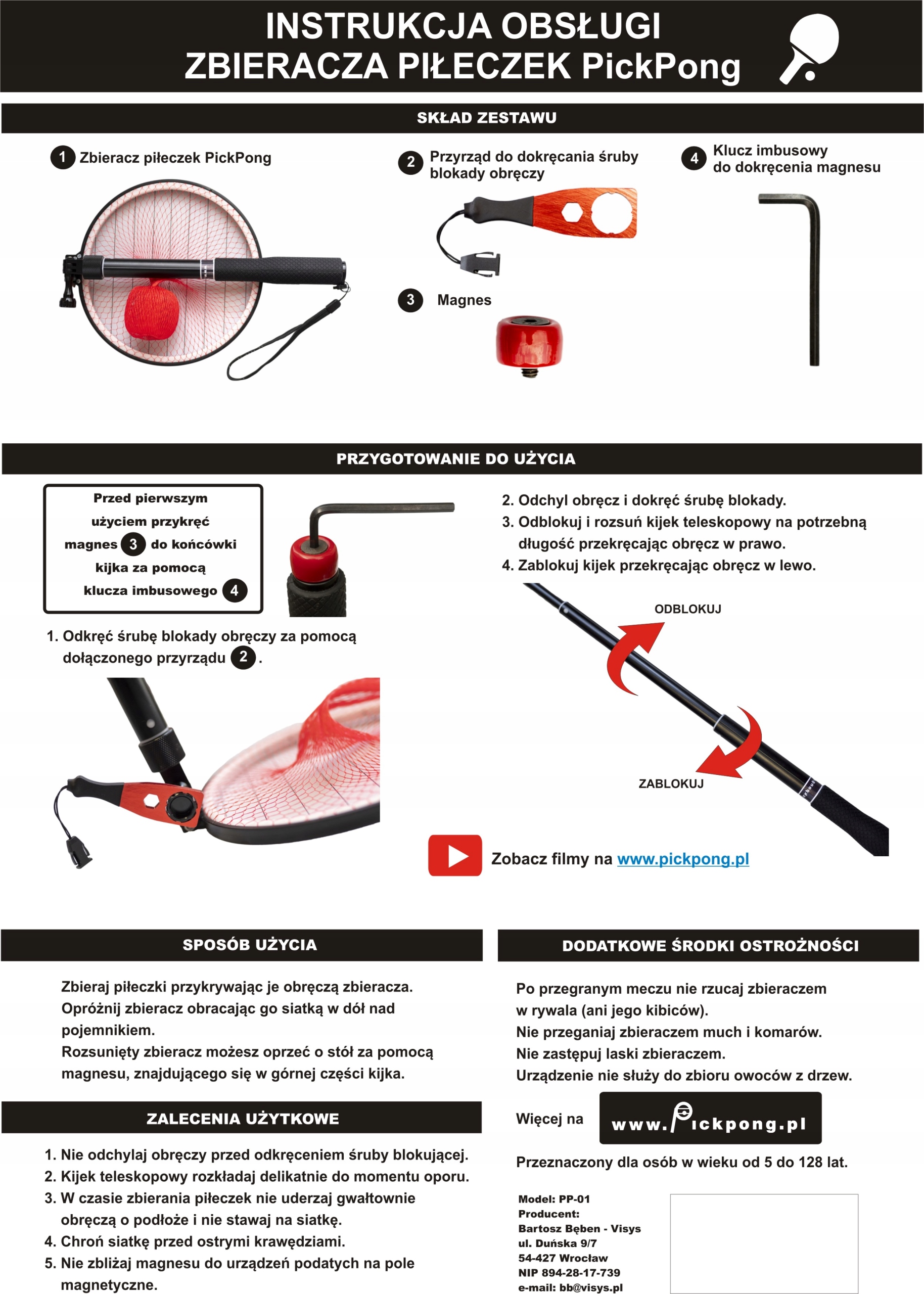 Zbieracz piłeczek do tenisa stołowego, robot Rodzaj inny