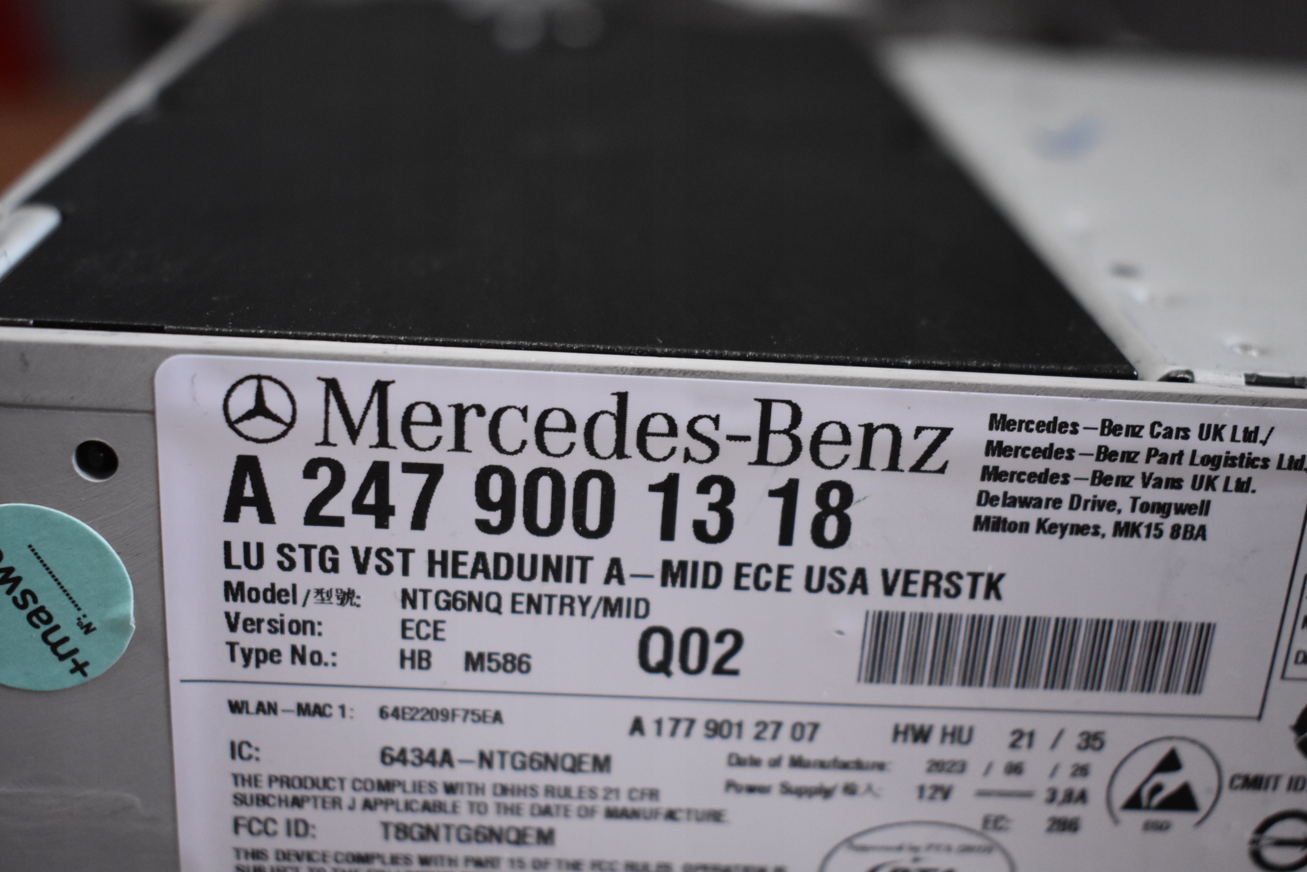 perfect condition module navigation devices M586 MERCEDES X247 W243 W118 1 9