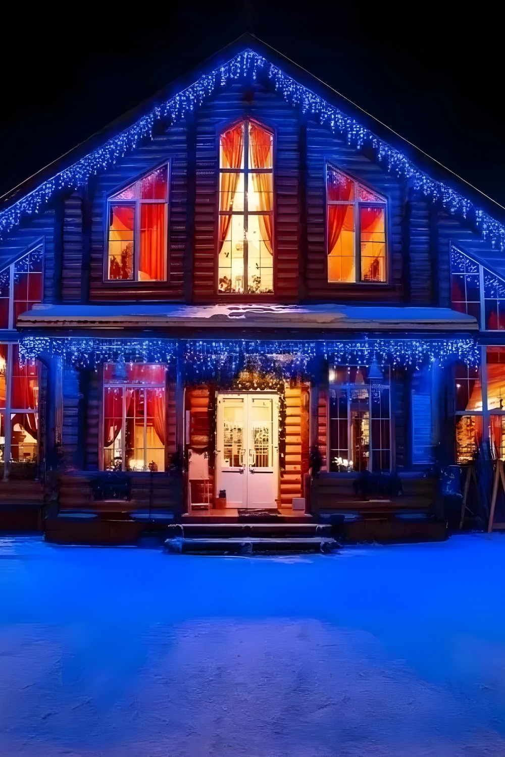 LAMPKI SOPLE 500 LED NIEBIESKIE ZEWNĘTRZNE NA PRĄD ŚWIATEŁKA CHOINKOWE Stan opakowania oryginalne