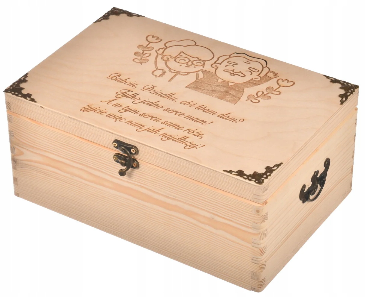 Dřevěná Krabička ke Dni babičky a dědečka
