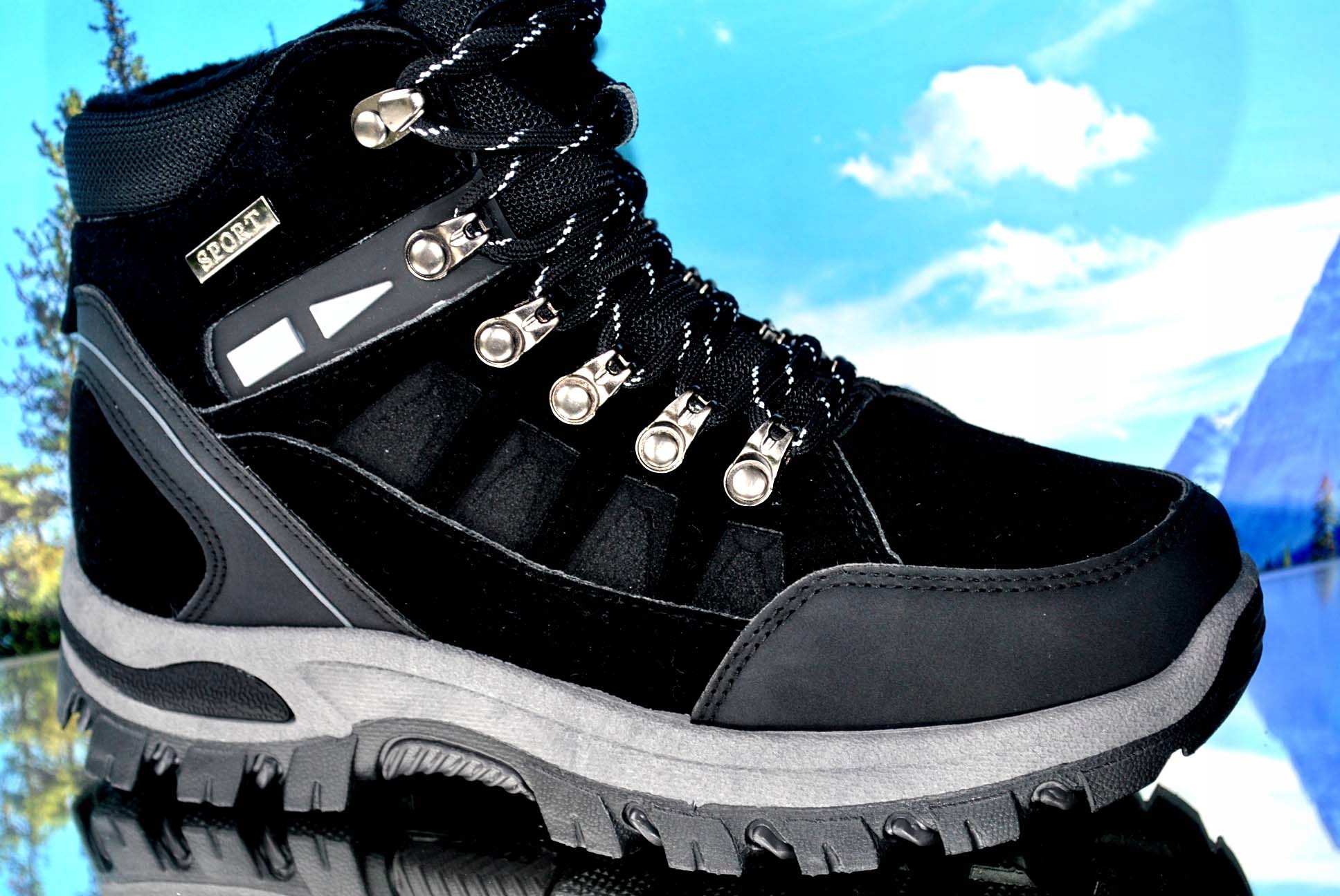 BUTY ZIMOWE OCIEPLANE TREKINGOWE GÓRSKIE TRAPERY ŚNIEGOWCE SPORT Marka inna