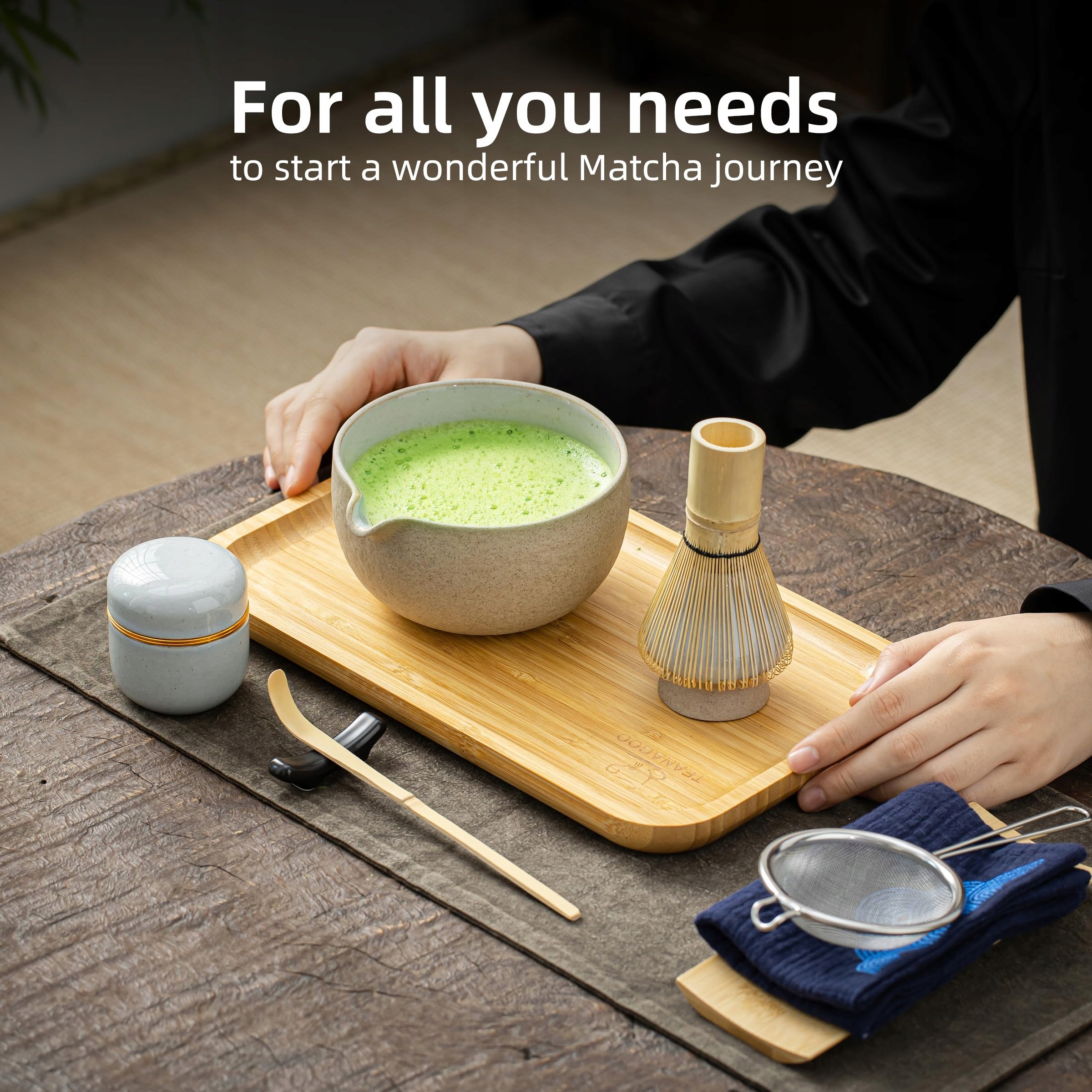 TEANAGOO Zestaw Do Ceremonii Matcha Z Miseczką I Akcesoriami — miniatura 7