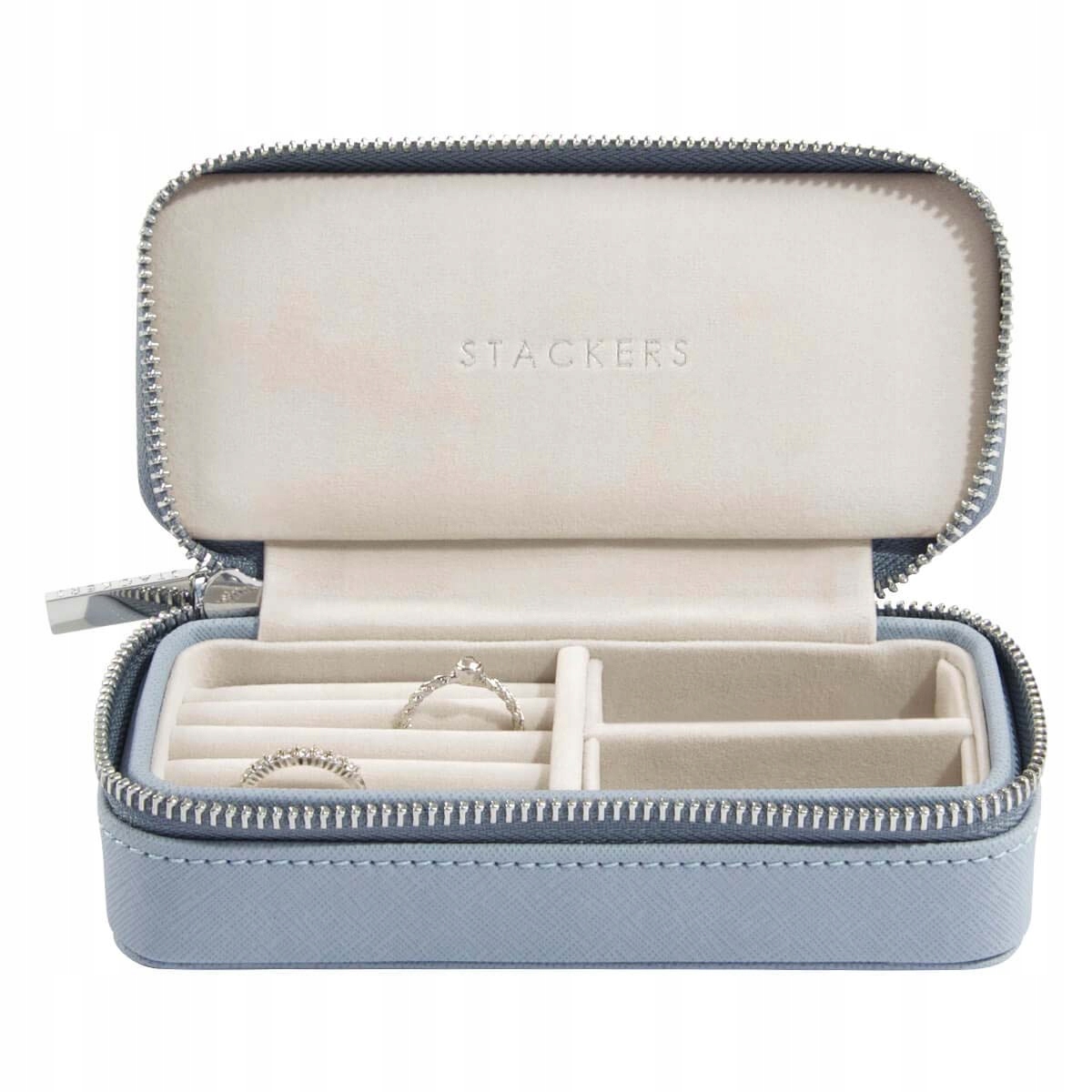 Pouzdro na šperky obdélníkové, střední (modré) Stackers