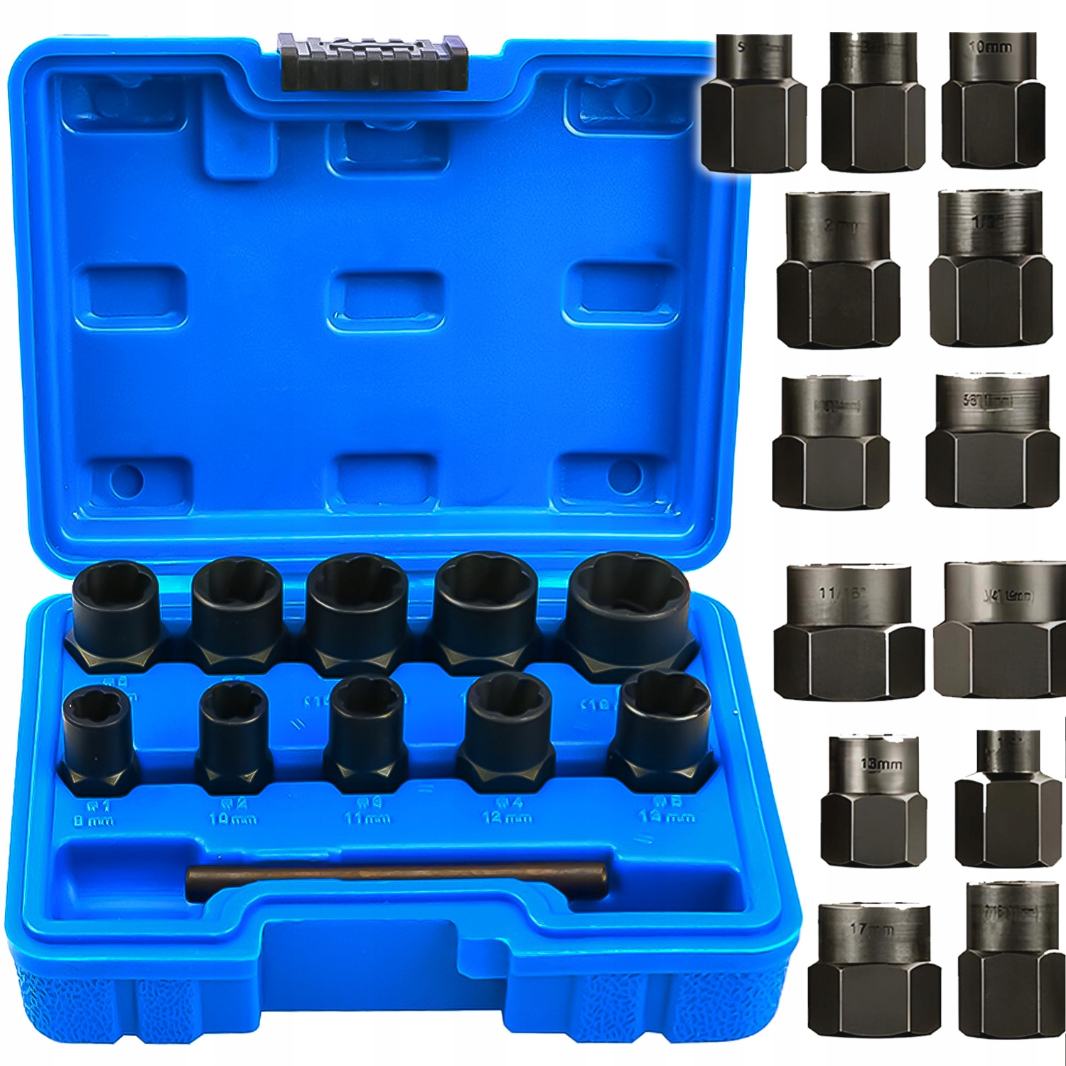 Nasadki Do Zniszczonych Zerwanych Uszkodzonych Obrobionych Śrub 11EL 9-19MM