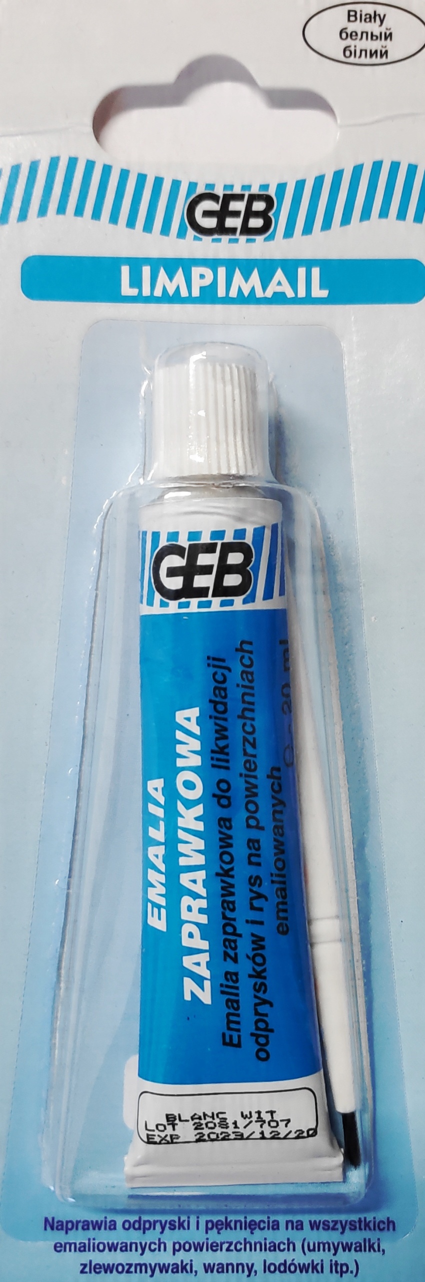 

Emalia Zaprawkowa Do Napraw Wanny Pralki itp 20ml