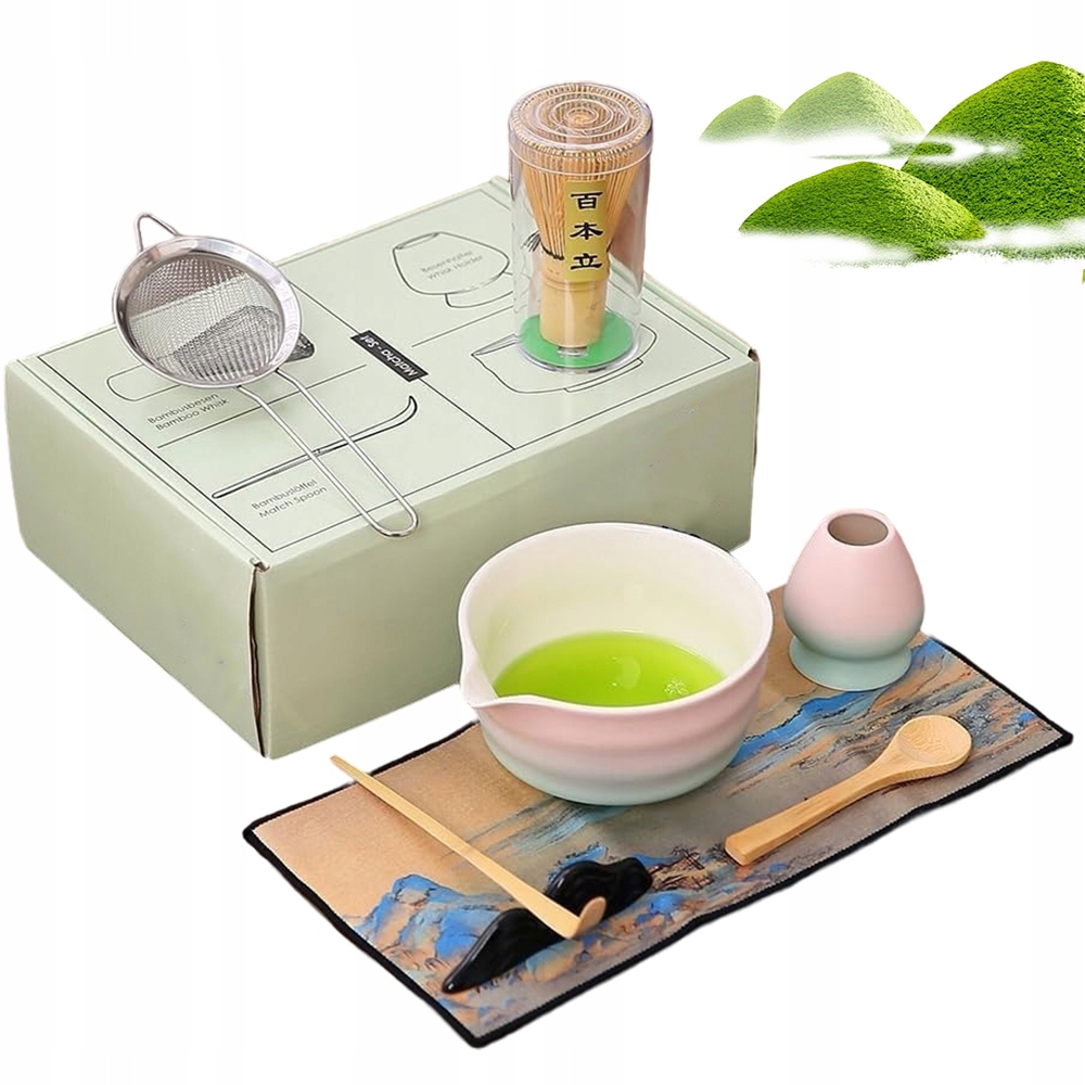 Levně 8 Kusů Dárková Sada Na Čaj Matcha Tradiční Příprava Matchy