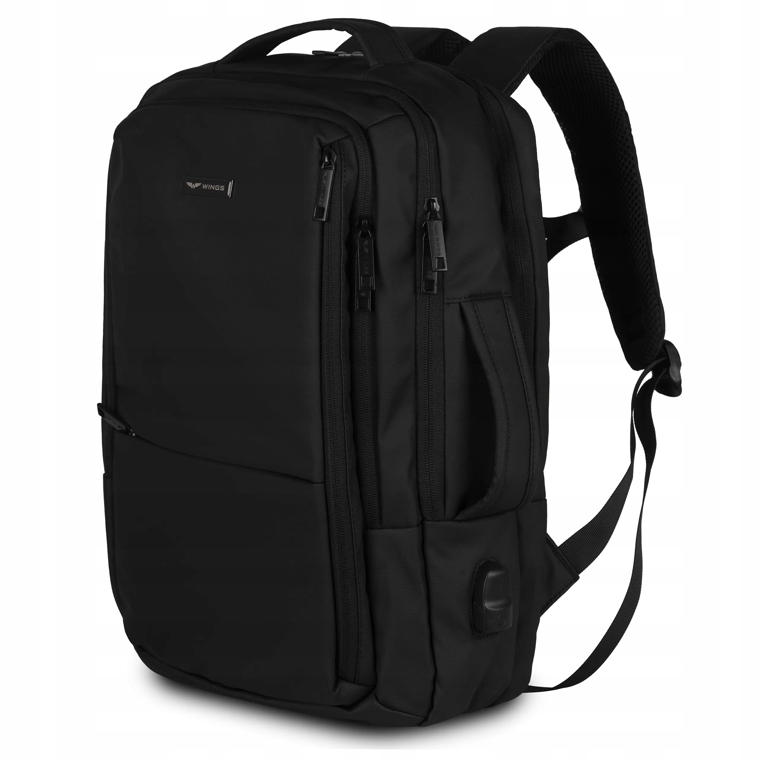 Batoh Wings černý polyester 20 l s kapsou na notebook 17