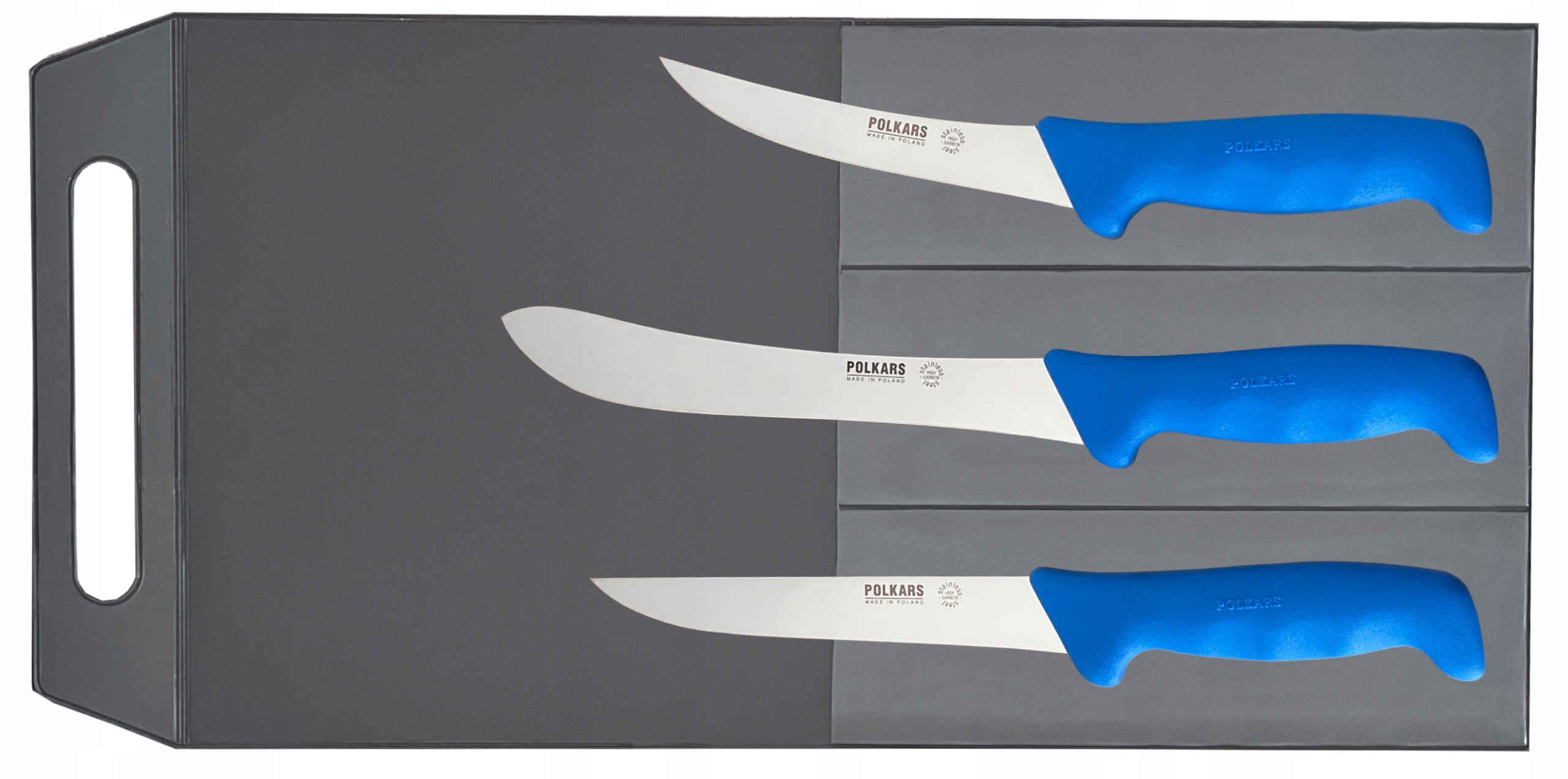 Polkars sada 3 nožů (modely 14, 15, 17) modrá