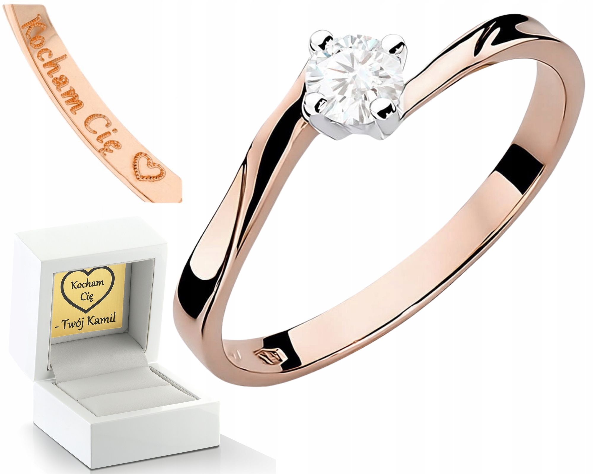 Růžové Zlato| Prstýnek Briliant Lab