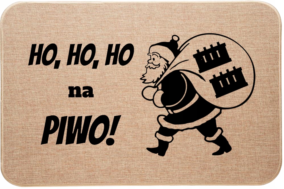 Rohožka ľanová Vianočná zábavná Mikuláš Ho Ho Ho Na Pivo