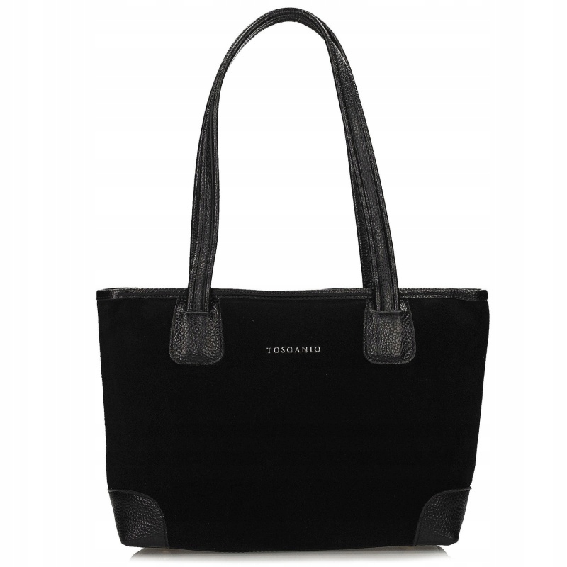 Toscanio Tos G116 Černá dámská kožená kabelka černá Kůže
