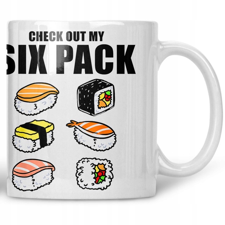 

Kubek Zobacz mój sześciopak sushi