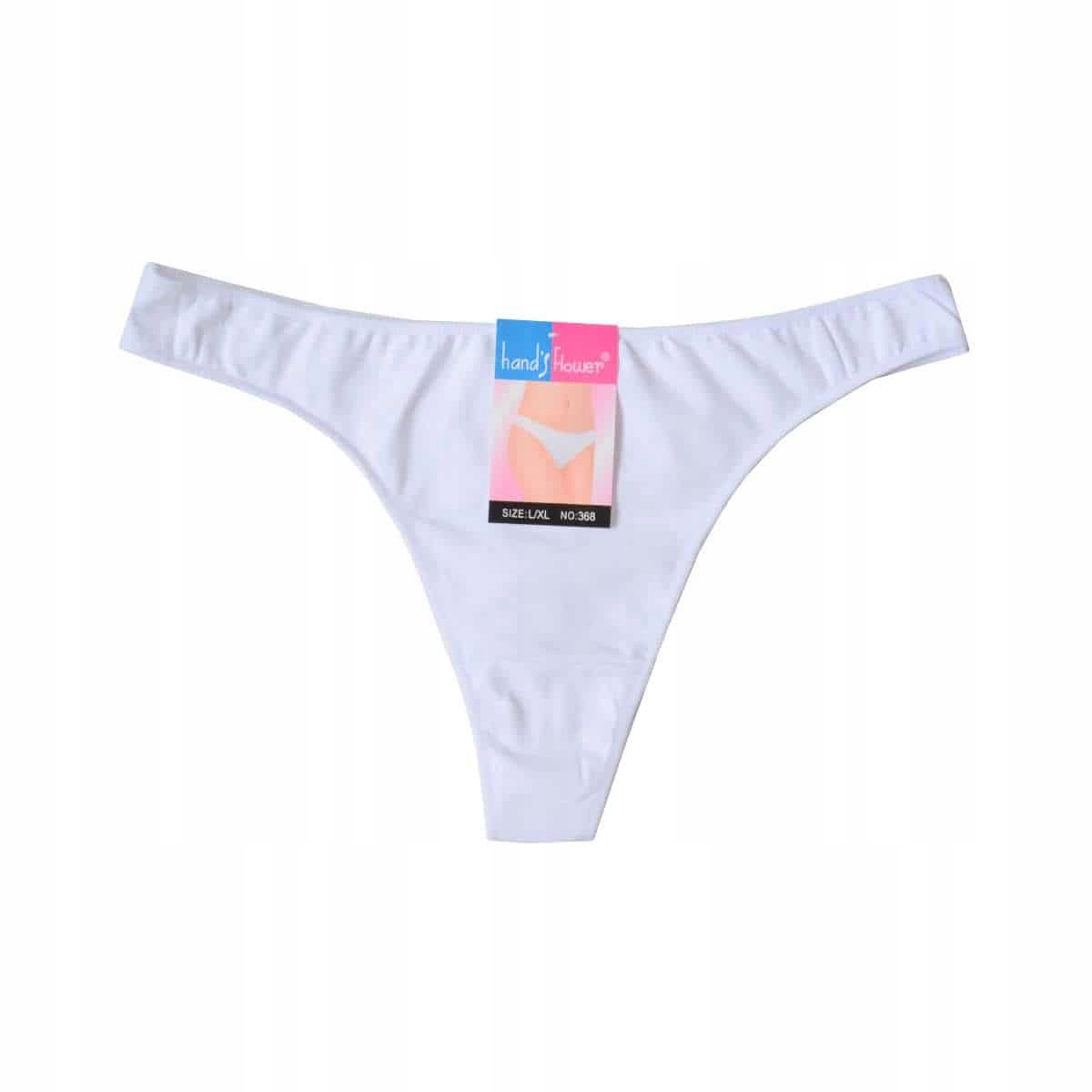 

Bawełniane stringi L/XL 368 biały