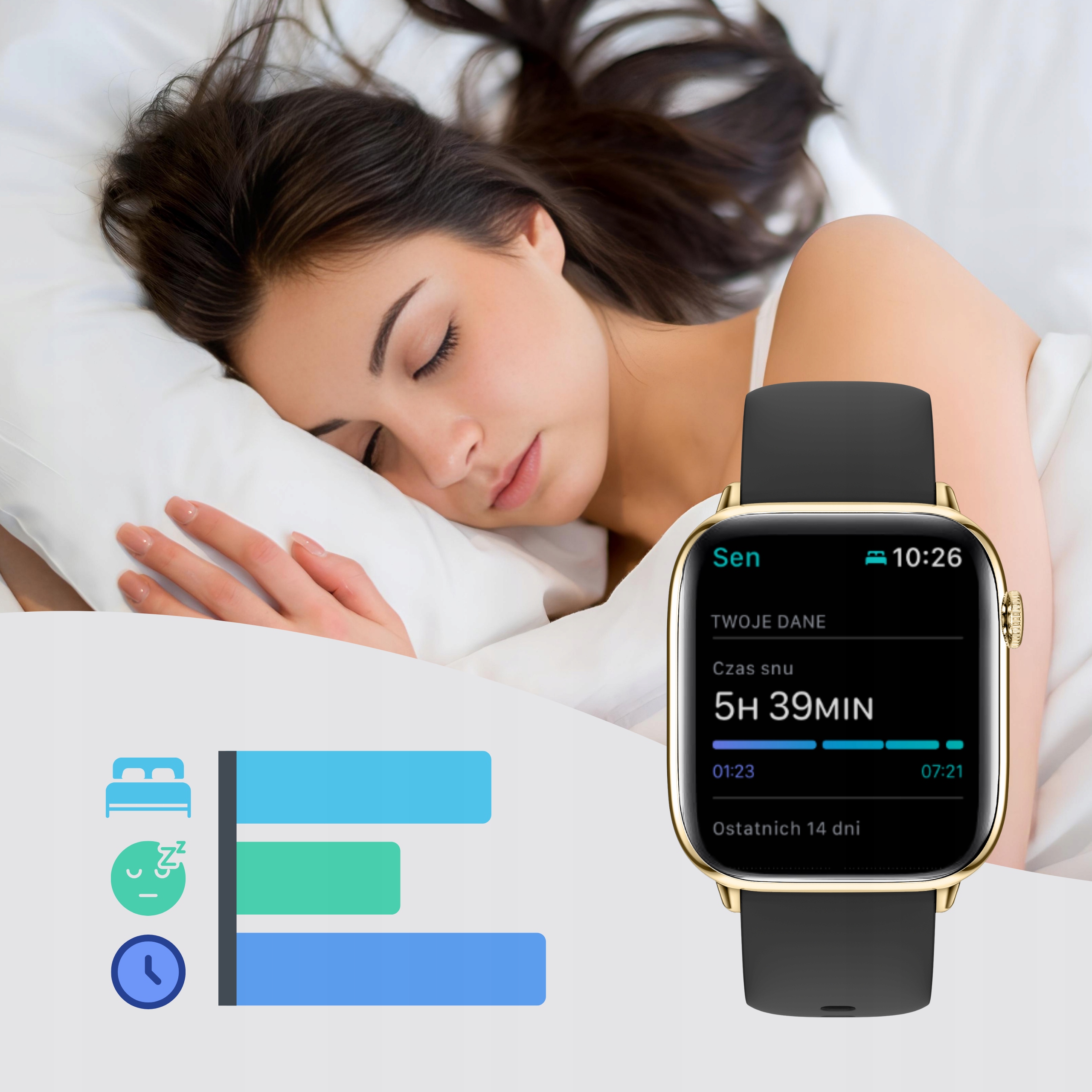 SMARTWATCH ZEGAREK DAMSKI Z FUNKCJA ROZMOWY SPORT ZDROWIE ZLOTY DAMSKIE Rodzaj smartwatch