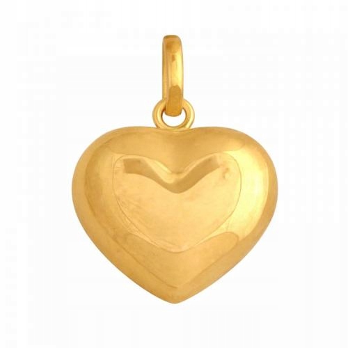 Zlatý Ženský Přívěsek 585, nafukovací srdce, lesklé na Valentýna