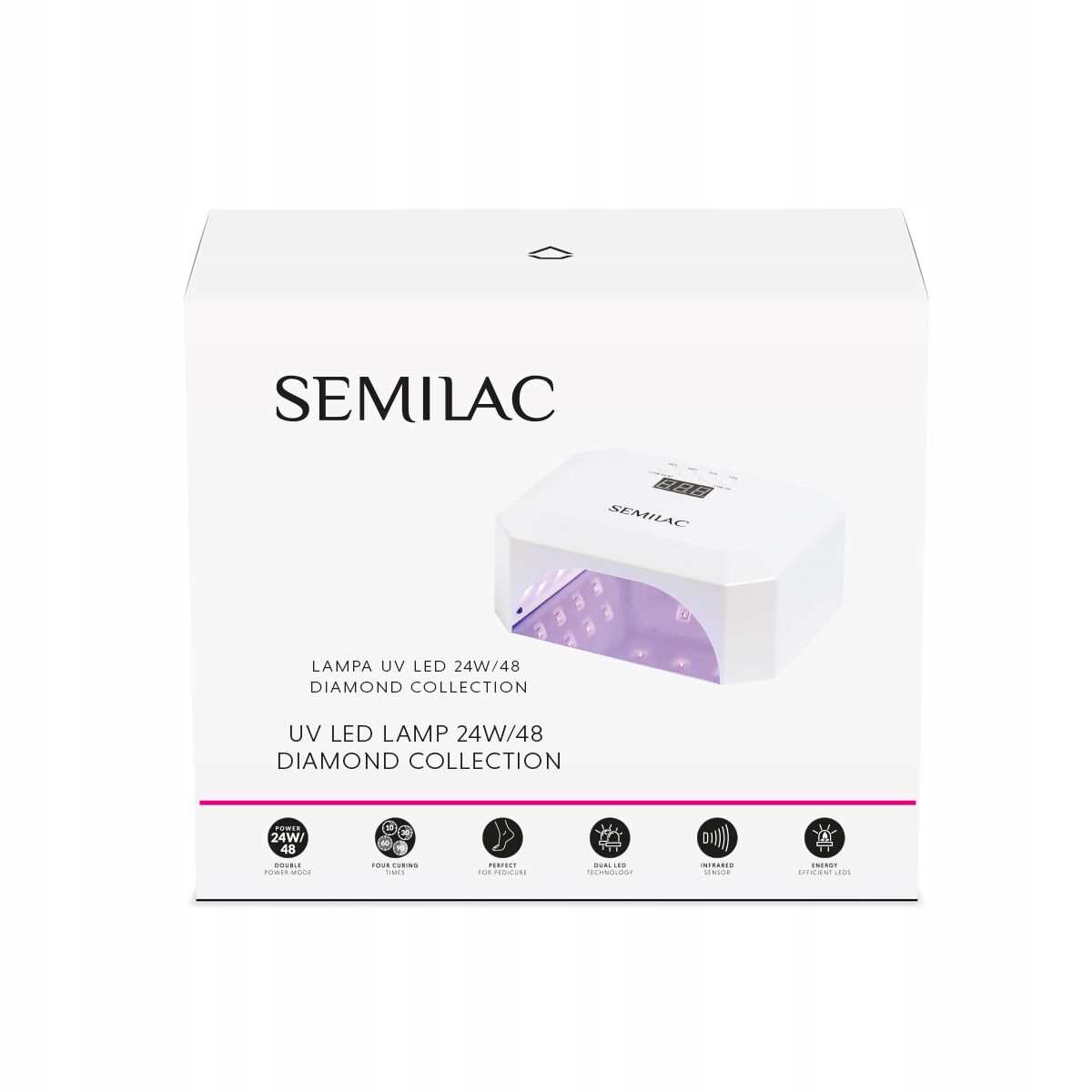 Semilac Lampa UV LED Diamond Collection 24 W/48 Marka Semilac