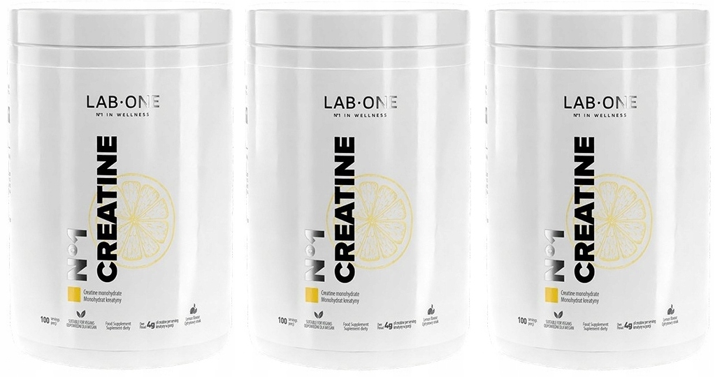 Sada 3x N°1 Creatine Lemon 500 g, Lab One