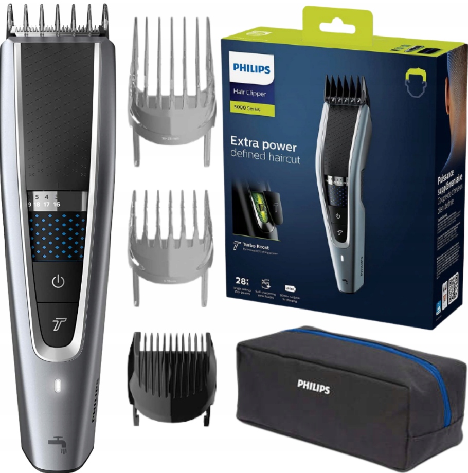 BEZPRZEWODOWA 2W1 Maszynka DO STRZYŻENIA WŁOSÓW PHILIPS WŁOSY BRODA + ETUI