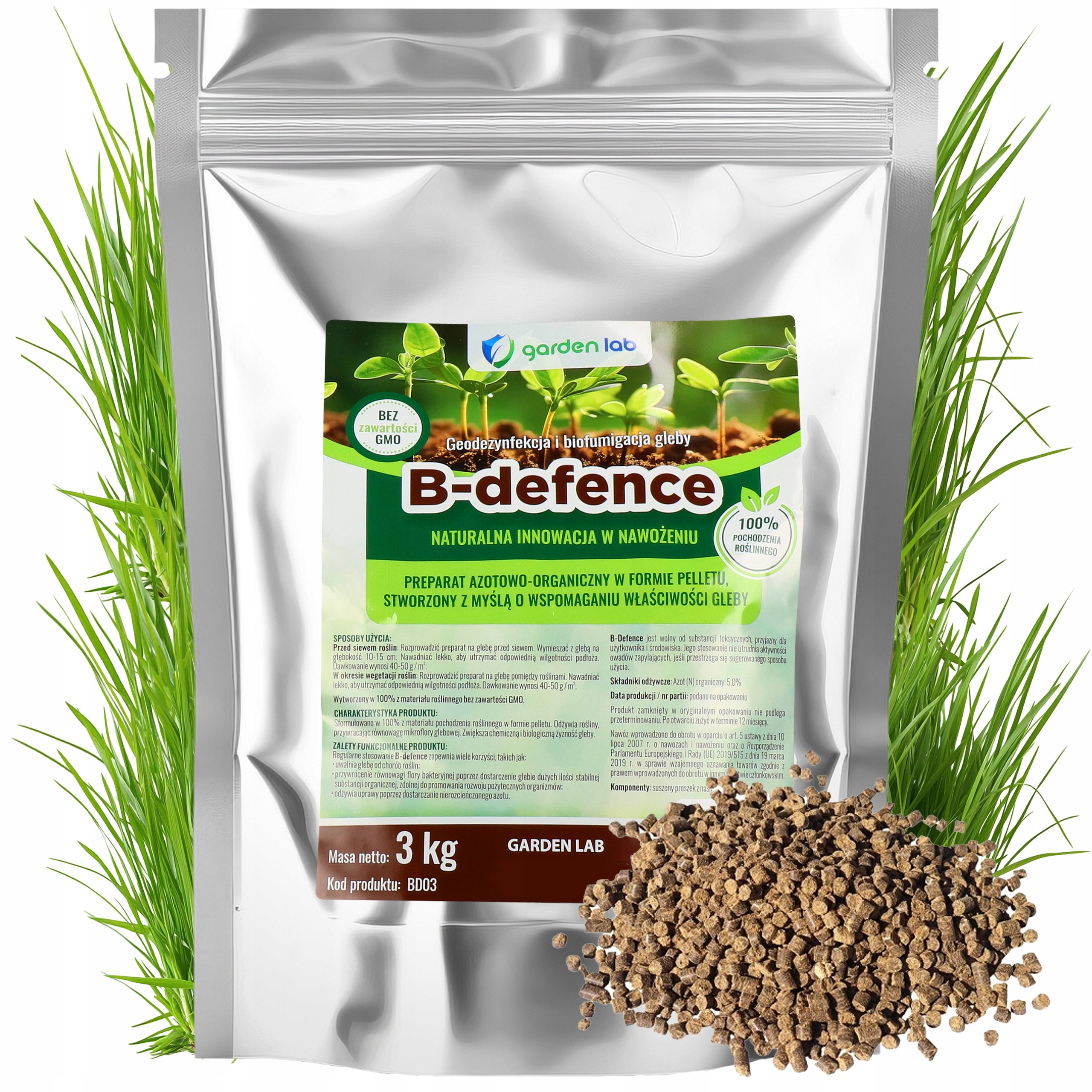 Nawóz Do Trawnika Turkucie Pędraki B-defence 5KG