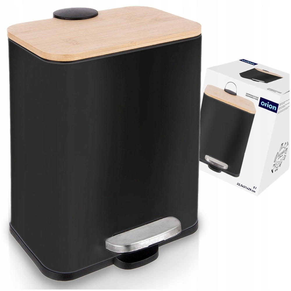 Levně Odpadkový koš kovový s pedálem koupelnový kuchyňský kancelářský 5L