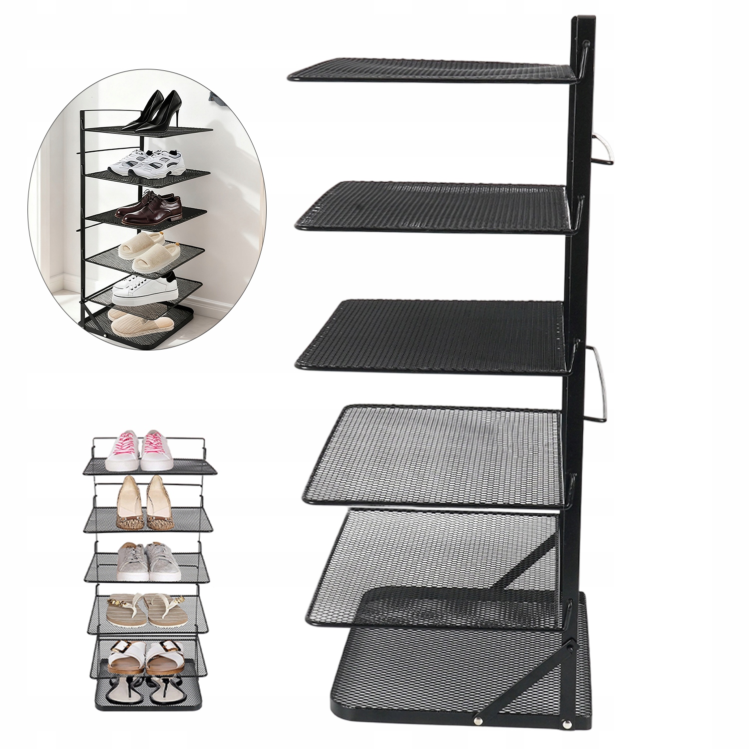 Police Na Boty Regál Stojan Police Obuv Skříň Prostorná Loft 6 Úrovní