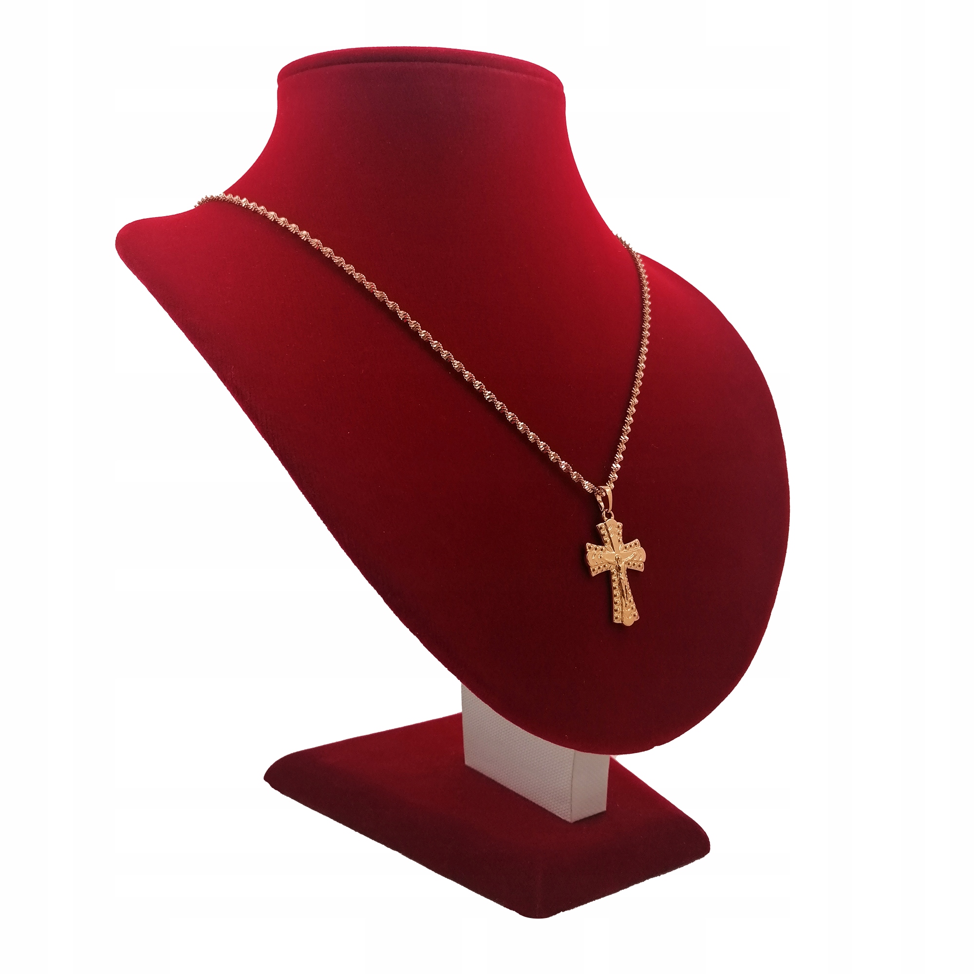 ZŁOTY ŁAŃCUSZEK SINGAPUR 60CM + KRZYŻYK NA PREZENT Płeć kobieta