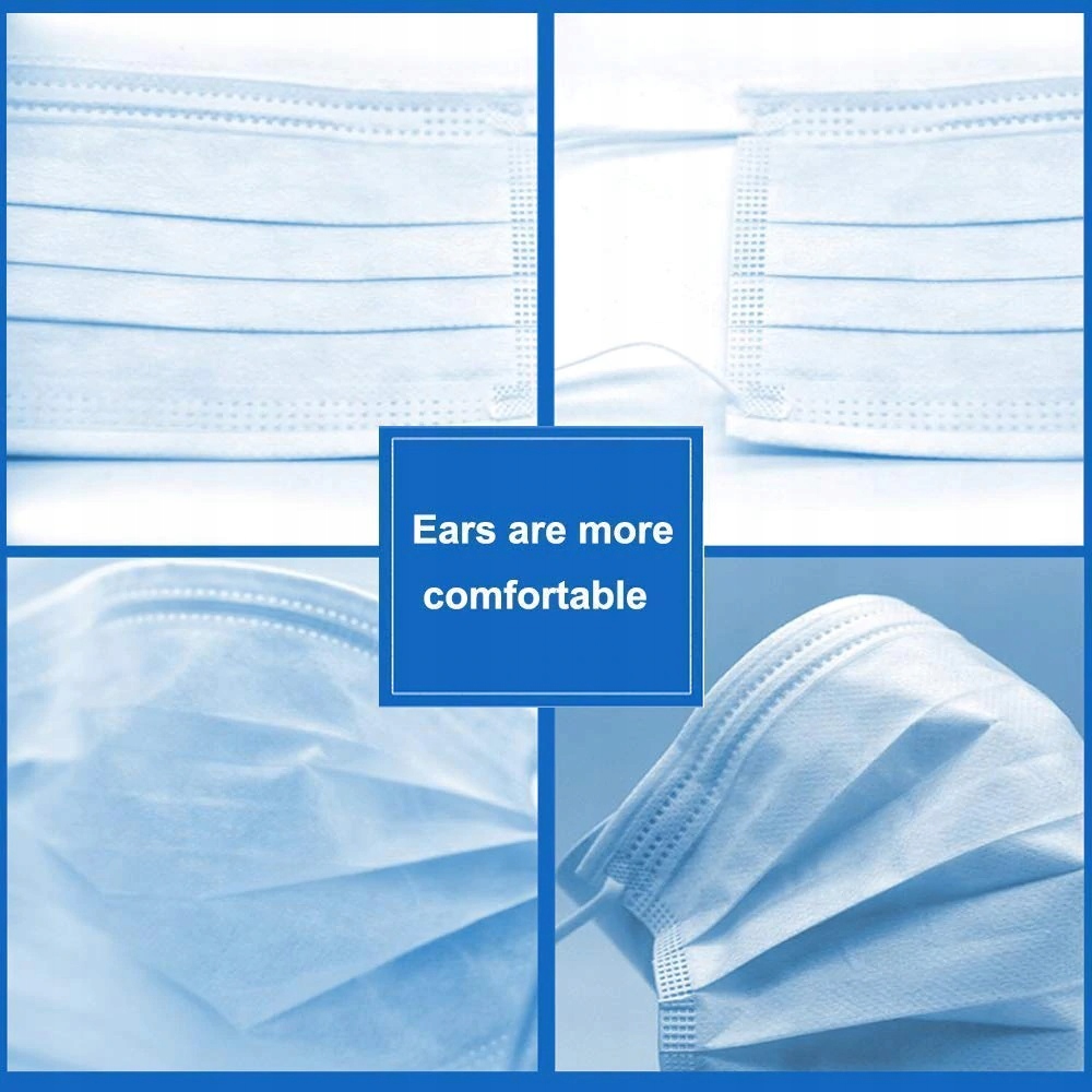 MASKA MASECZKA OCHRONNA 3WARSTWOWA NA TWARZ różowa Marka DOM