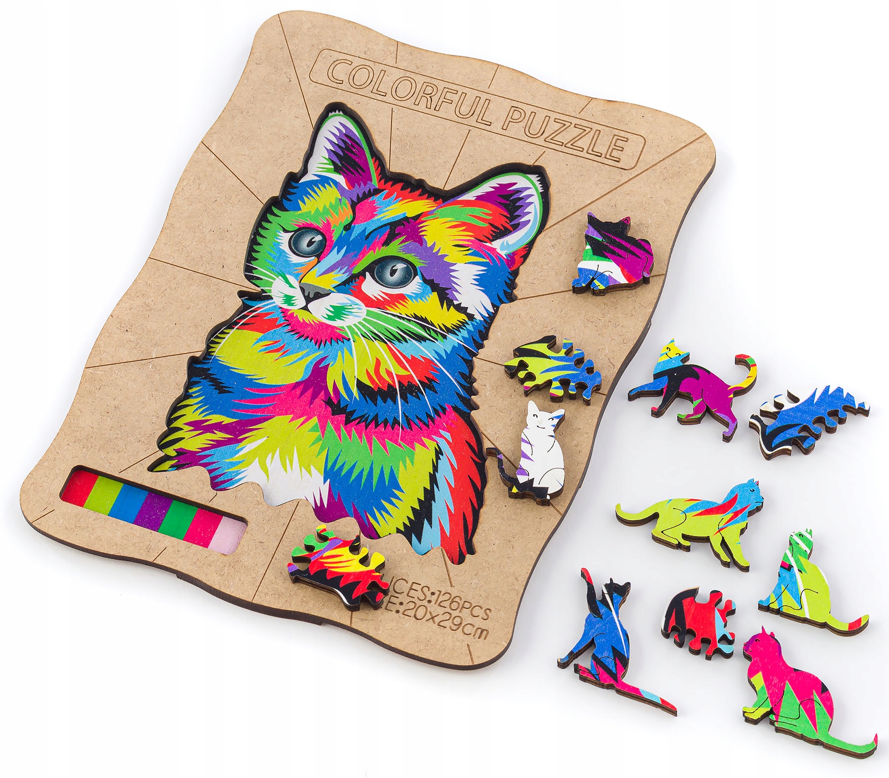 

Puzzle Drewniane Zwierzęta Eko Układanka Boho