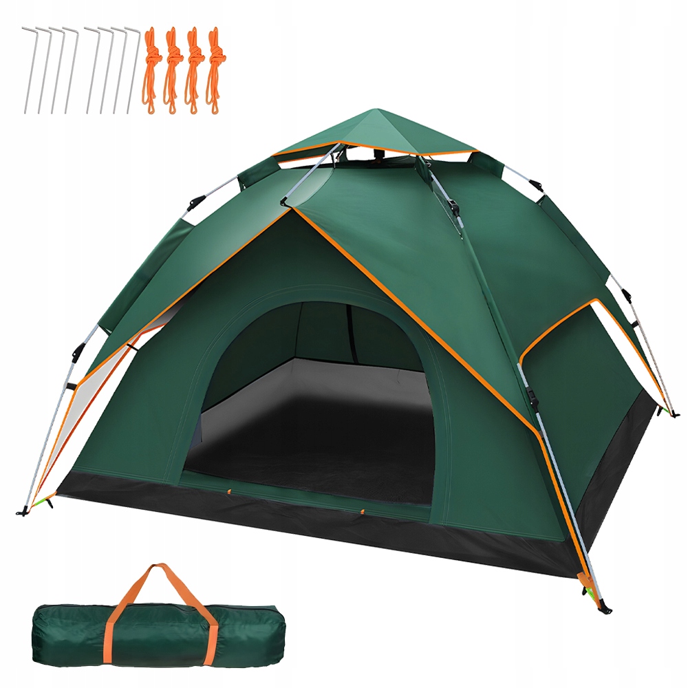 Turistický Stan Pro 4 Osoby Samorozkládací Automatický Kempingový