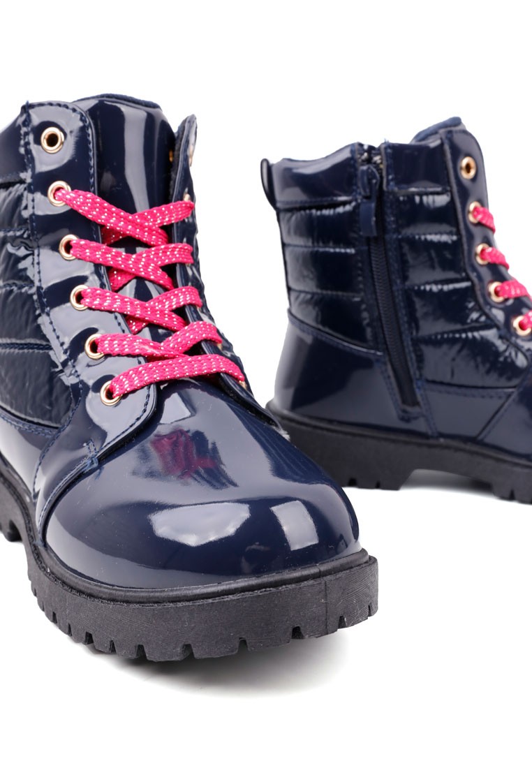 Traperki botki ocieplane zimowe2 Reis Granatowy 24 Płeć dziewczynki