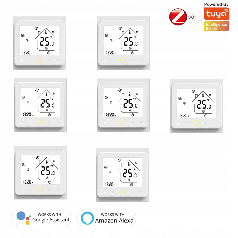 zigbee Tuya termostat Elektrické topení 7ks
