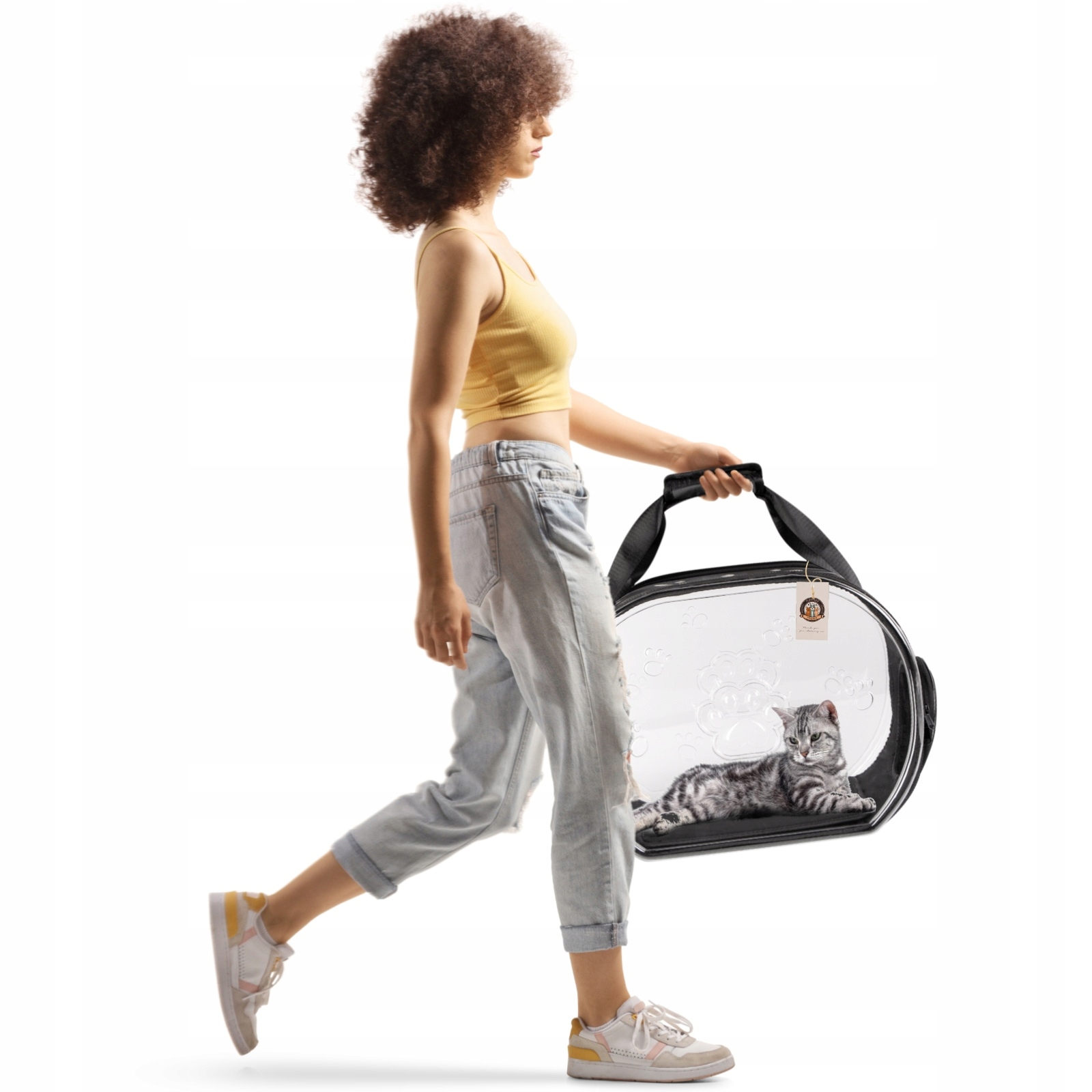 Levně Odolná Průhledná Přepravní Taška Pro Psa Kočku, Pohodlně Větraná