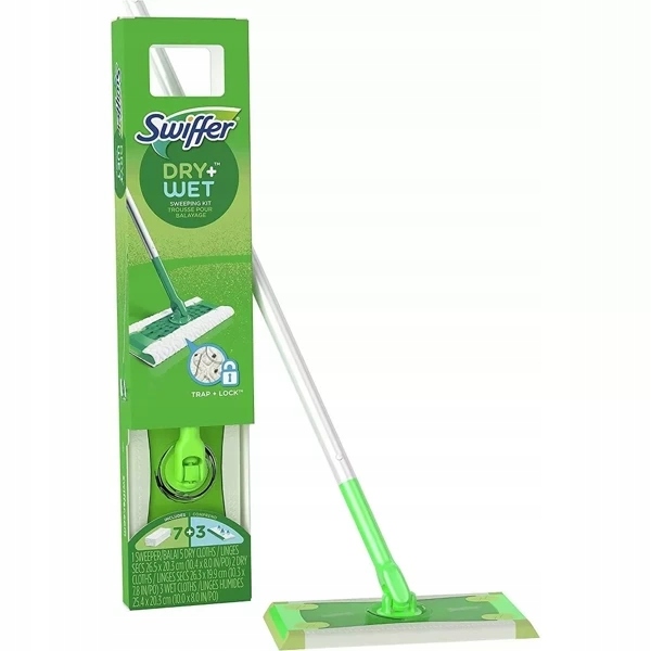 Levně Sada 8 suchých mopů a 3 mokrých čisticích utěrek Swiffer Dry Wet