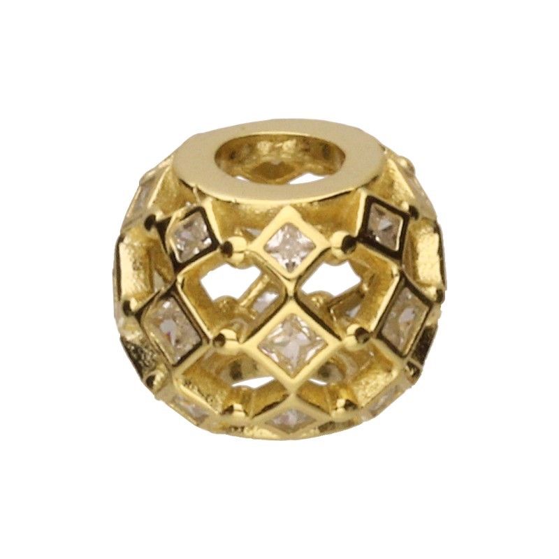 Prolamovaný přívěsek Stříbro 925 Zlacené 24K s zirkony do 3 mm Náramky