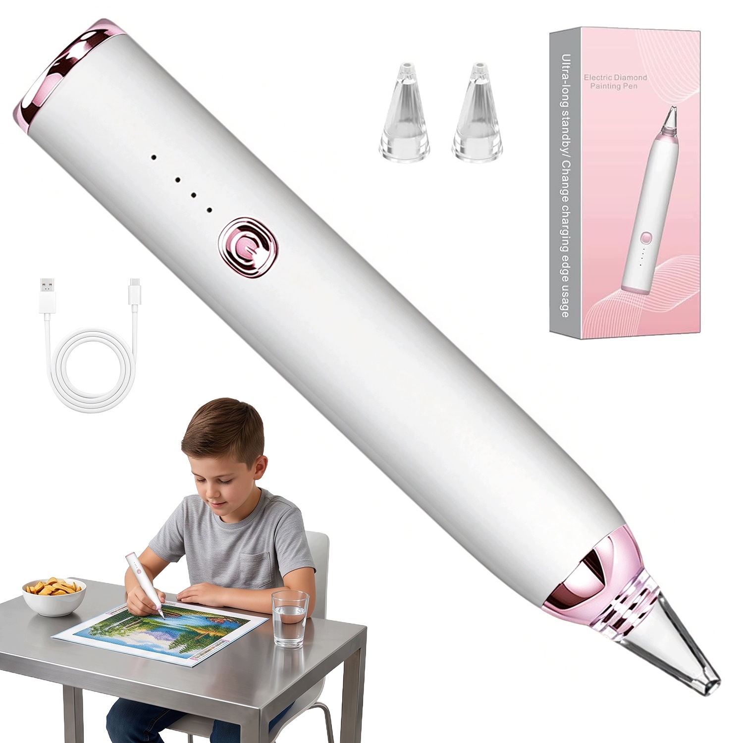 Elektrický Propiska Pro Malování Diamanty, Vakuová Sada Bez Vosku