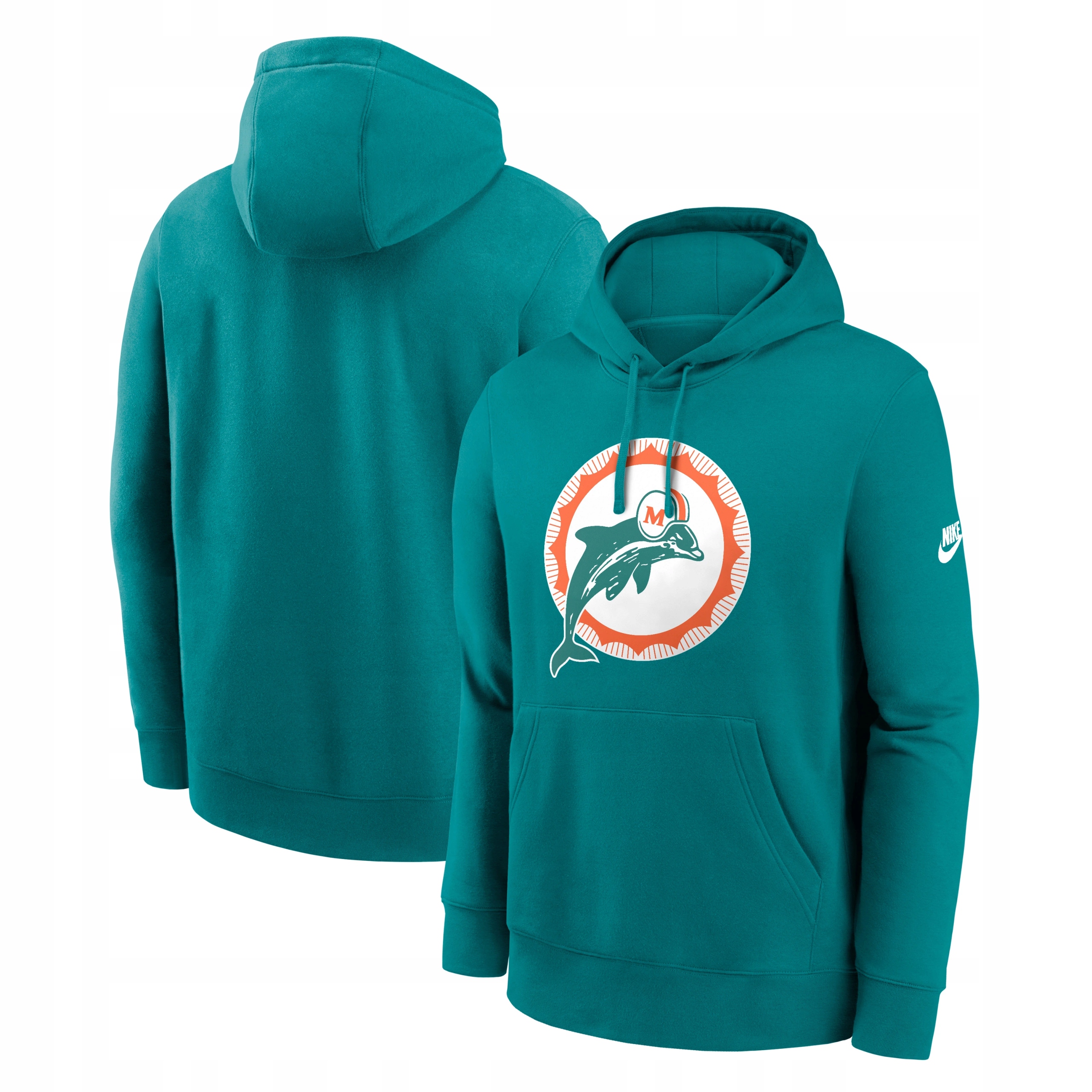 Pánská mikina Miami Dolphins Nfl Nike Club Logo Hoodie Velikost: XL