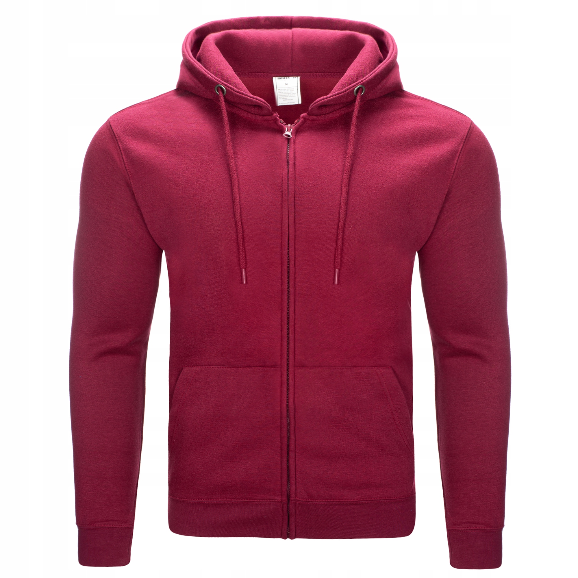 BL08 r. XXL GŁADKA ROZPINANA BLUZA Z KAPTUREM