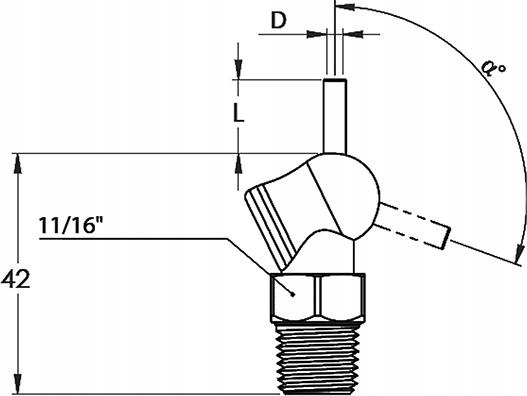 Dysza wysokocis. XW 1/8", 70 barow Ø2,2x6,4mm Kod producenta 662633006578